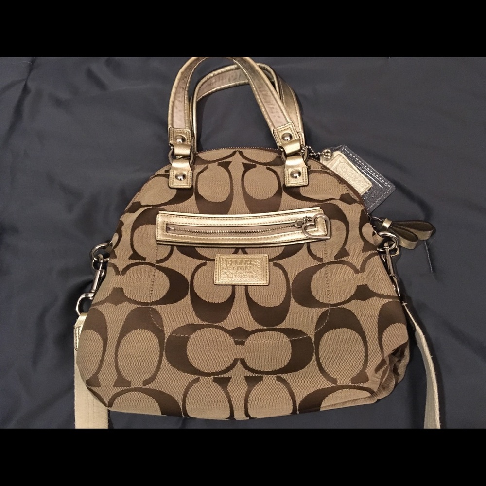 Coach Khaki/Gold Daisy Signature Crossbody